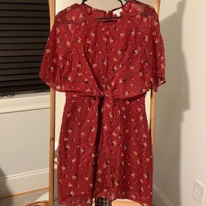 NORDSTORM ( love is fire brand) - Floral red dress